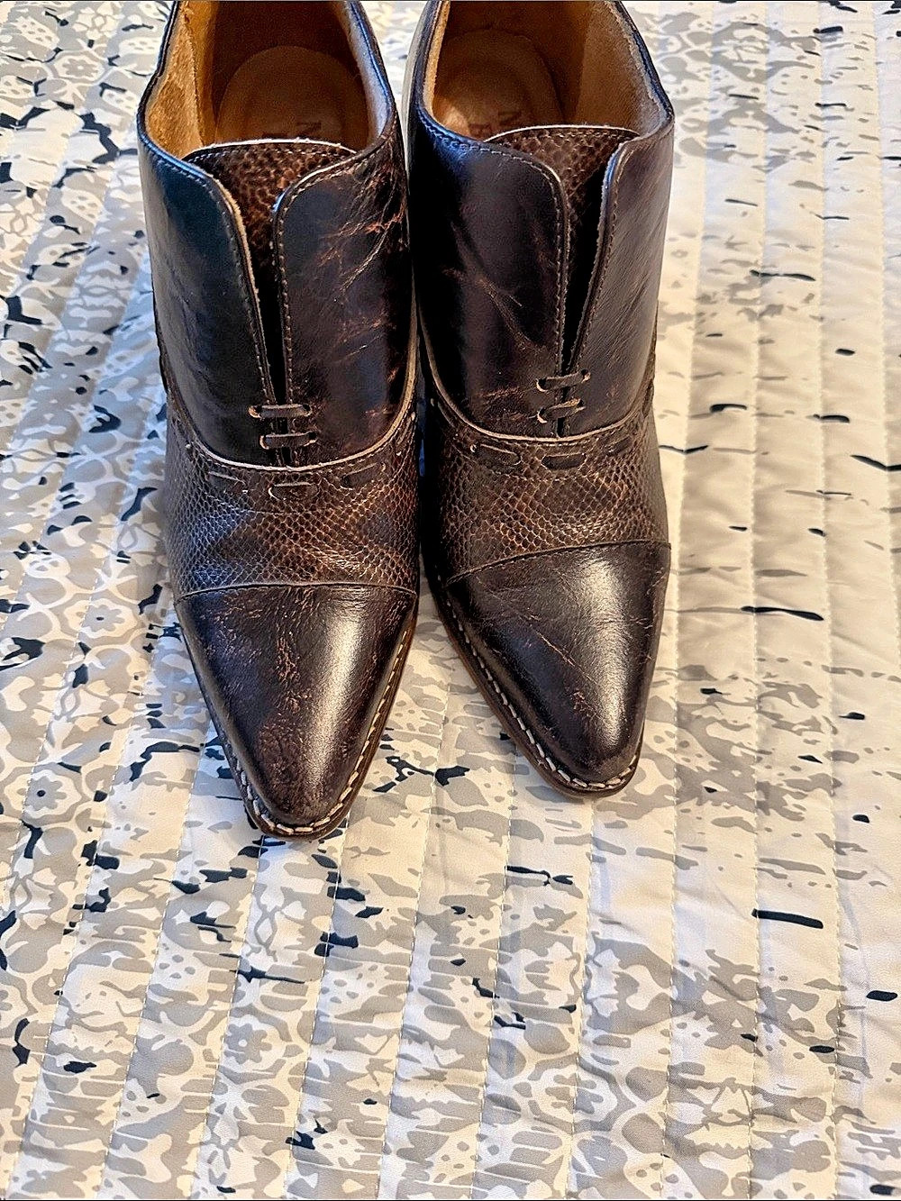 N.D.C. Made by Hand Pointed Toe Ankle Boots in Brown